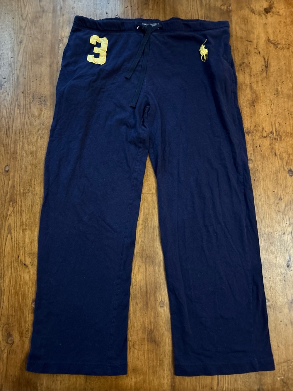 Men’s Polo Ralph Lauren Navy Big Pony Woven Lounge Pajama Pants Size M 32-34